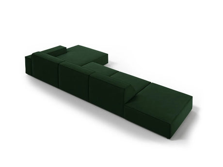 Jodie 4-Sitzer Ecksofa Rechts 341x166 cm aus Samt (Blu78) in Flaschengrün – Bild 5