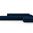 Jodie 4-Sitzer Ecksofa Rechts 341x166 cm aus Samt (Blu86) in Königsblau – Bild 1