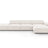 Jodie 4-Sitzer Ecksofa Rechts 341x166 cm aus Strukturierter Stoff (Meg351) in Leichtes Beige – Bild 1
