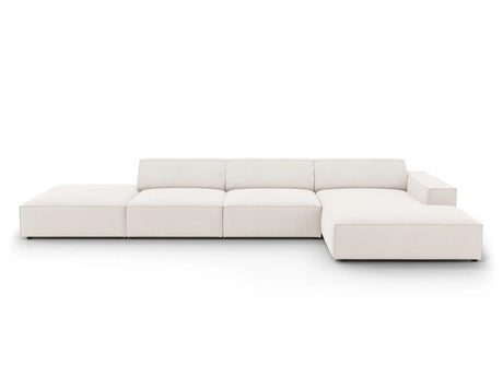 Jodie 4-Sitzer Ecksofa Rechts 341x166 cm aus Strukturierter Stoff (Meg351) in Leichtes Beige – Bild 1