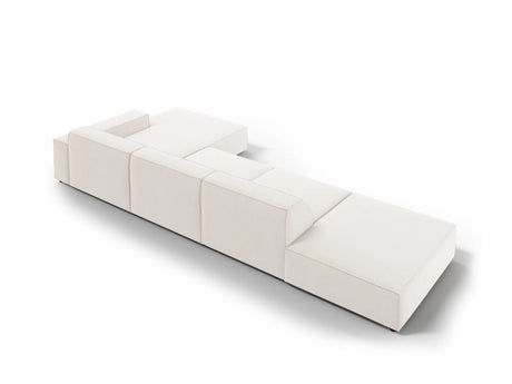 Jodie 4-Sitzer Ecksofa Rechts 341x166 cm aus Strukturierter Stoff (Meg351) in Leichtes Beige – Bild 5
