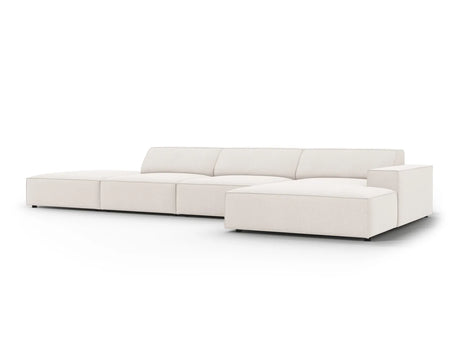 Jodie 4-Sitzer Ecksofa Rechts 341x166 cm aus Strukturierter Stoff (Meg351) in Leichtes Beige – Bild 6