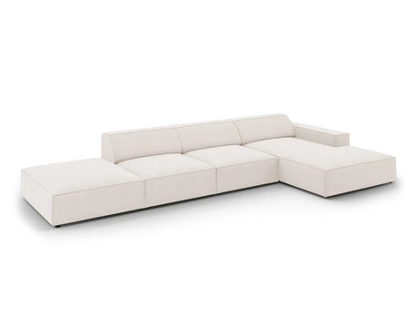 Jodie 4-Sitzer Ecksofa Rechts 341x166 cm aus Strukturierter Stoff (Meg351) in Leichtes Beige – Bild 7