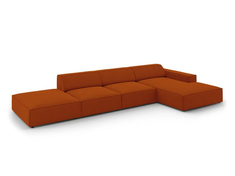 Jodie 4-Sitzer Ecksofa Rechts 341x166 cm aus Strukturierter Stoff (Meg357) in Terrakotta – Bild 4