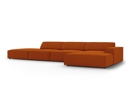 Jodie 4-Sitzer Ecksofa Rechts 341x166 cm aus Strukturierter Stoff (Meg357) in Terrakotta – Bild 5