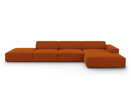 Jodie 4-Sitzer Ecksofa Rechts 341x166 cm aus Strukturierter Stoff (Meg357) in Terrakotta – Bild 6
