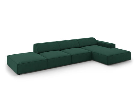 Jodie 4-Sitzer Ecksofa Rechts 341x166 cm aus Strukturierter Stoff (Meg359) in Grün – Bild 3