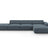 Jodie 4-Sitzer Ecksofa Rechts 341x166 cm aus Strukturierter Stoff (Meg361) in Blau – Bild 1
