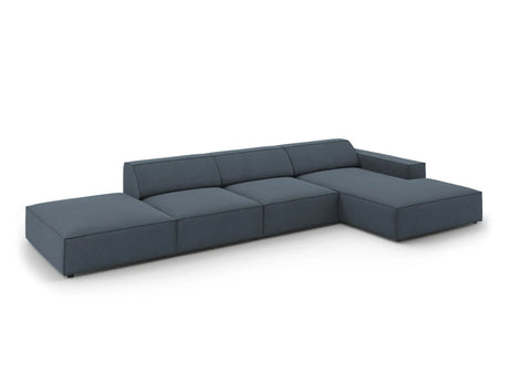 Jodie 4-Sitzer Ecksofa Rechts 341x166 cm aus Strukturierter Stoff (Meg361) in Blau – Bild 2