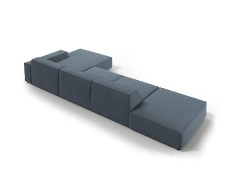 Jodie 4-Sitzer Ecksofa Rechts 341x166 cm aus Strukturierter Stoff (Meg361) in Blau – Bild 4