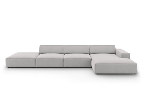 Jodie 4-Sitzer Ecksofa Rechts 341x166 cm aus Strukturierter Stoff (Meg363) in Hellgrau – Bild 2