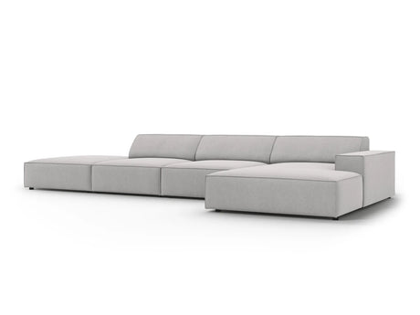 Jodie 4-Sitzer Ecksofa Rechts 341x166 cm aus Strukturierter Stoff (Meg363) in Hellgrau – Bild 4