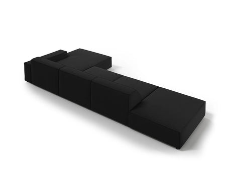 Jodie 4-Sitzer Ecksofa Rechts 341x166 cm aus Strukturierter Stoff (Meg368) in Schwarz – Bild 4