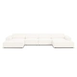 Jodie 6-Sitzer Panorama-Ecksofa symmetrisch, aus Boucle (AscNATA) in Beige, 364x166 cm – Bild 1