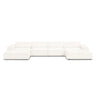 Jodie 6-Sitzer Panorama-Ecksofa symmetrisch, aus Boucle (AscNATA) in Beige, 364x166 cm – Bild 1