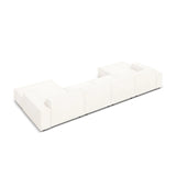 Jodie 6-Sitzer Panorama-Ecksofa symmetrisch, aus Boucle (AscNATA) in Beige, 364x166 cm – Bild 4