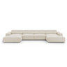 Jodie 6-Sitzer Panorama-Ecksofa symmetrisch, aus Samt (Blu30) in Dunkelbeige, 364x166 cm – Bild 1