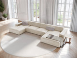 Jodie 6-Sitzer Panorama-Ecksofa symmetrisch, aus Samt (Blu30) in Dunkelbeige, 364x166 cm – Bild 2