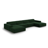 Jodie 6-Sitzer Panorama-Ecksofa symmetrisch, aus Samt (Blu78) in Flaschengrün, 364x166 cm – Bild 4