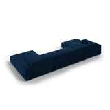 Jodie 6-Sitzer Panorama-Ecksofa symmetrisch, aus Samt (Blu86) in Königsblau, 364x166 cm – Bild 5