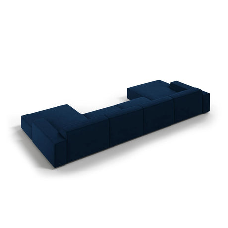 Jodie 6-Sitzer Panorama-Ecksofa symmetrisch, aus Samt (Blu86) in Königsblau, 364x166 cm – Bild 5