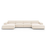 Jodie 6-Sitzer Panorama-Ecksofa symmetrisch, aus Samt oder Strukturstoff, 364x166 cm – Bild 1