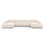 Jodie 6-Sitzer Panorama-Ecksofa symmetrisch, aus Samt oder Strukturstoff, 364x166 cm – Bild 1