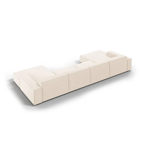 Jodie 6-Sitzer Panorama-Ecksofa symmetrisch, aus Samt oder Strukturstoff, 364x166 cm – Bild 5