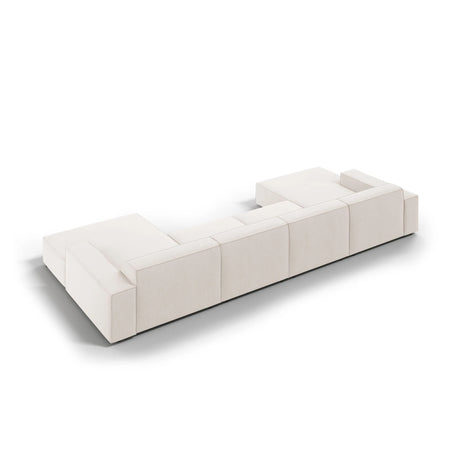 Jodie 6-Sitzer Panorama-Ecksofa symmetrisch, aus Strukturierter Stoff (Meg351) in Leichtes Beige, 364x166 cm – Bild 5