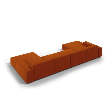 Jodie 6-Sitzer Panorama-Ecksofa symmetrisch, aus Strukturierter Stoff (Meg357) in Terrakotta, 364x166 cm – Bild 4