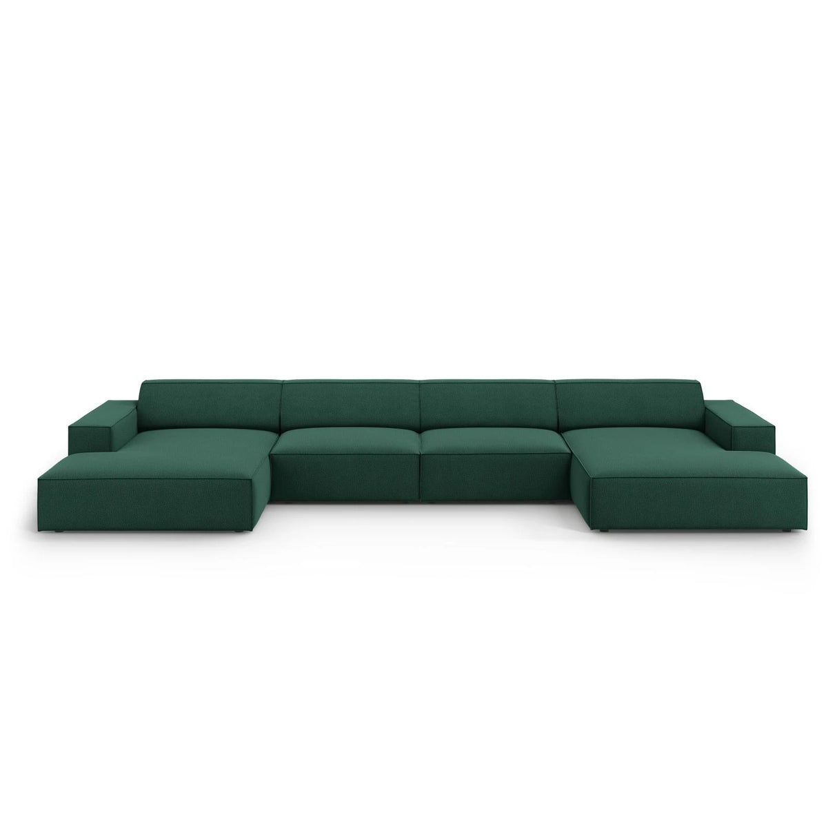 Jodie 6-Sitzer Panorama-Ecksofa symmetrisch, aus Strukturierter Stoff (Meg359) in Grün, 364x166 cm – Bild 1