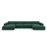 Jodie 6-Sitzer Panorama-Ecksofa symmetrisch, aus Strukturierter Stoff (Meg359) in Grün, 364x166 cm – Bild 1