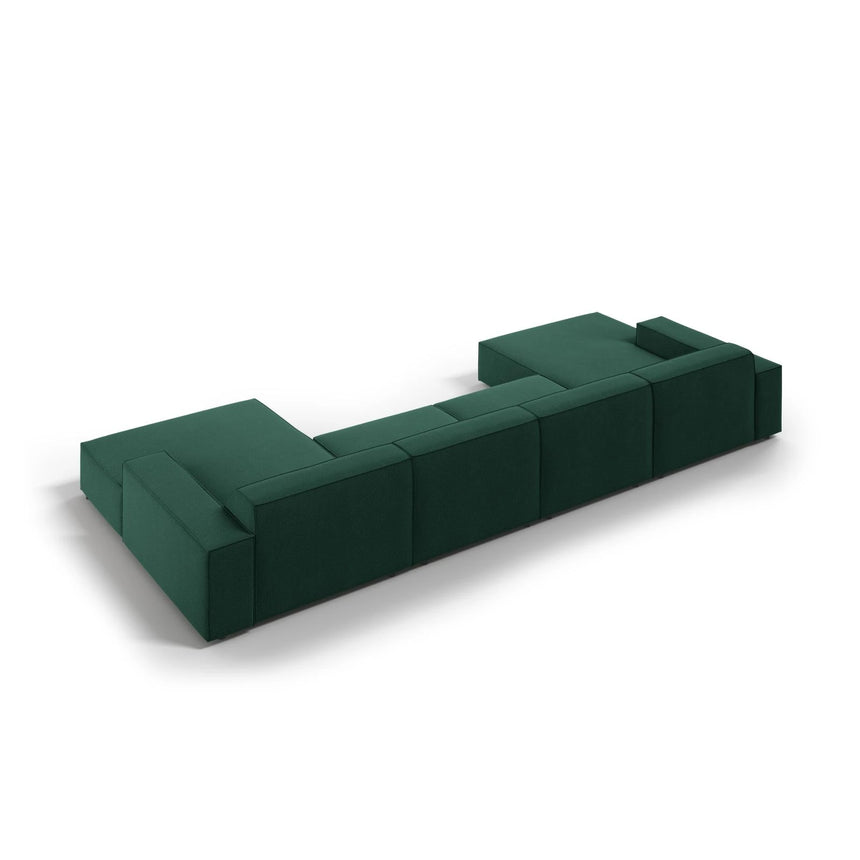 Jodie 6-Sitzer Panorama-Ecksofa symmetrisch, aus Strukturierter Stoff (Meg359) in Grün, 364x166 cm – Bild 5