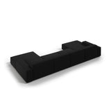 Jodie 6-Sitzer Panorama-Ecksofa symmetrisch, aus Strukturierter Stoff (Meg368) in Schwarz, 364x166 cm – Bild 5