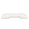 Jodie 6-Sitzer Panorama-Ecksofa symmetrisch, rund, aus Boucle (AscNATA) in Beige, 364x166 cm – Bild 1