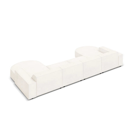 Jodie 6-Sitzer Panorama-Ecksofa symmetrisch, rund, aus Boucle (AscNATA) in Beige, 364x166 cm – Bild 4