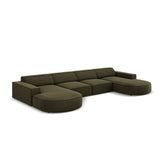 Jodie 6-Sitzer Panorama-Ecksofa symmetrisch, rund, aus Samt (Blu77) in Grün, 364x166 cm – Bild 4