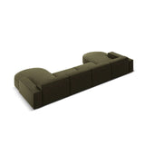 Jodie 6-Sitzer Panorama-Ecksofa symmetrisch, rund, aus Samt (Blu77) in Grün, 364x166 cm – Bild 5