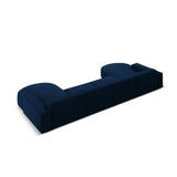 Jodie 6-Sitzer Panorama-Ecksofa symmetrisch, rund, aus Samt (Blu86) in Königsblau, 364x166 cm – Bild 5