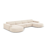 Jodie 6-Sitzer Panorama-Ecksofa symmetrisch, rund, aus Samt oder Strukturstoff, 364x166 cm – Bild 4