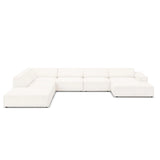 Jodie 7-Sitzer Panorama-Ecksofa, Linke Seite, aus Boucle (AscNATA) in Beige, 364x262 cm – Bild 1