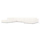 Jodie 7-Sitzer Panorama-Ecksofa, Linke Seite, aus Boucle (AscNATA) in Beige, 364x262 cm – Bild 3