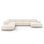 Jodie 7-Sitzer Panorama-Ecksofa, Linke Seite, aus Samt oder Strukturstoff, 364x262 cm – Bild 1