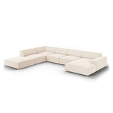 Jodie 7-Sitzer Panorama-Ecksofa, Linke Seite, aus Samt oder Strukturstoff, 364x262 cm – Bild 4