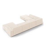 Jodie 7-Sitzer Panorama-Ecksofa, Linke Seite, aus Samt oder Strukturstoff, 364x262 cm – Bild 5
