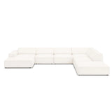 Jodie 7-Sitzer Panorama-Ecksofa, Rechte Seite, aus Boucle (AscNATA) in Beige, 364x262 cm – Bild 1