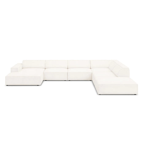 Jodie 7-Sitzer Panorama-Ecksofa, Rechte Seite, aus Boucle (AscNATA) in Beige, 364x262 cm – Bild 1