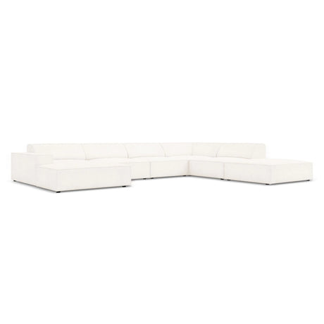 Jodie 7-Sitzer Panorama-Ecksofa, Rechte Seite, aus Boucle (AscNATA) in Beige, 364x262 cm – Bild 3