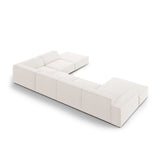 Jodie 7-Sitzer Panorama-Ecksofa, Rechte Seite, aus Strukturierter Stoff (Meg351) in Leichtes Beige, 364x262 cm – Bild 4
