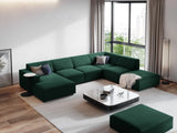Jodie 7-Sitzer Panorama-Ecksofa, Rechte Seite, aus Strukturierter Stoff (Meg359) in Grün, 364x262 cm – Bild 2